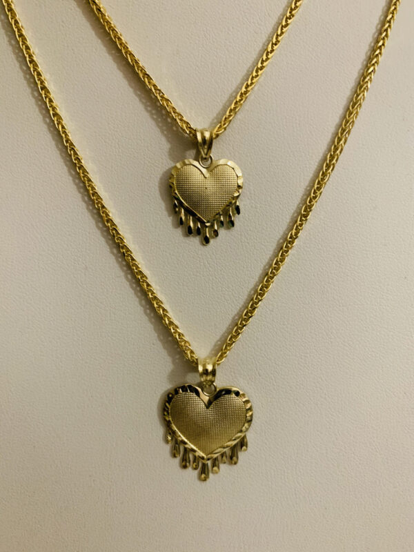 10K Heart Dripp pendant